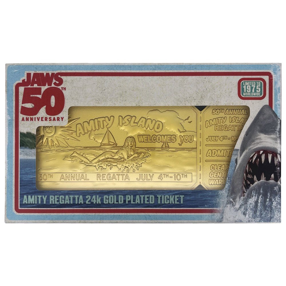 【予約商品】 JAWS ジョーズ (公開 50周年 ) - 50th Anniversary 24k Gold Plated Regatta Ticket / 24K金メッキ / 世界限定1975個 / コレクタブル - PGS